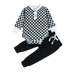 Baby Checkerboard Suit Rompers Pawlulu
