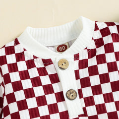 Baby Checkerboard Suit Rompers Pawlulu
