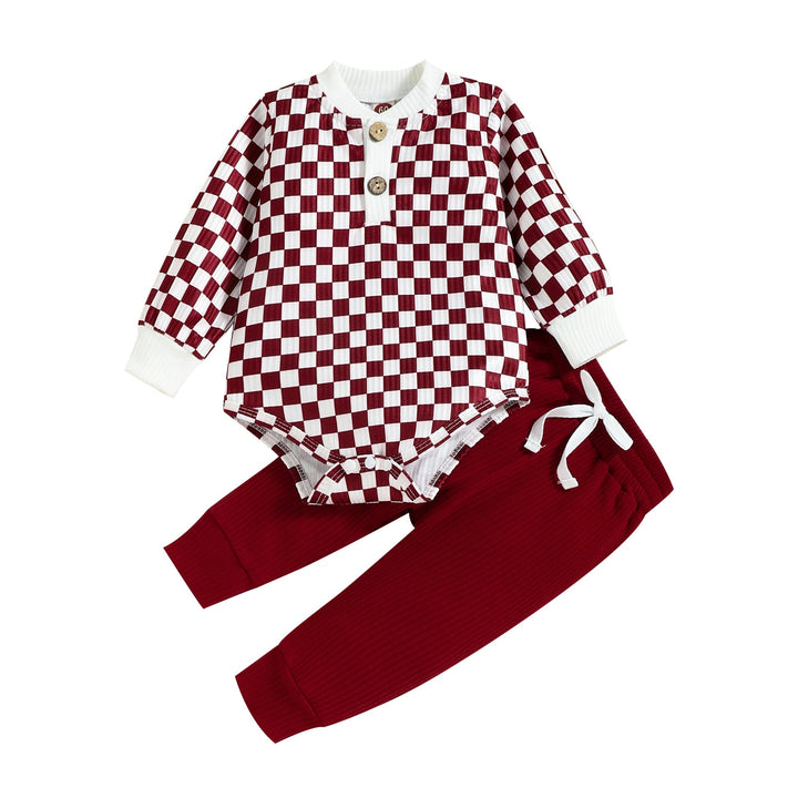 Baby Checkerboard Suit Rompers Pawlulu