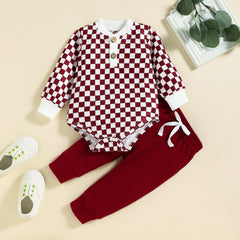 Baby Checkerboard Suit Rompers Pawlulu