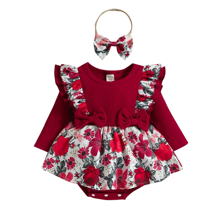 Baby Double Layer Flying Sleeves Rompers Pawlulu
