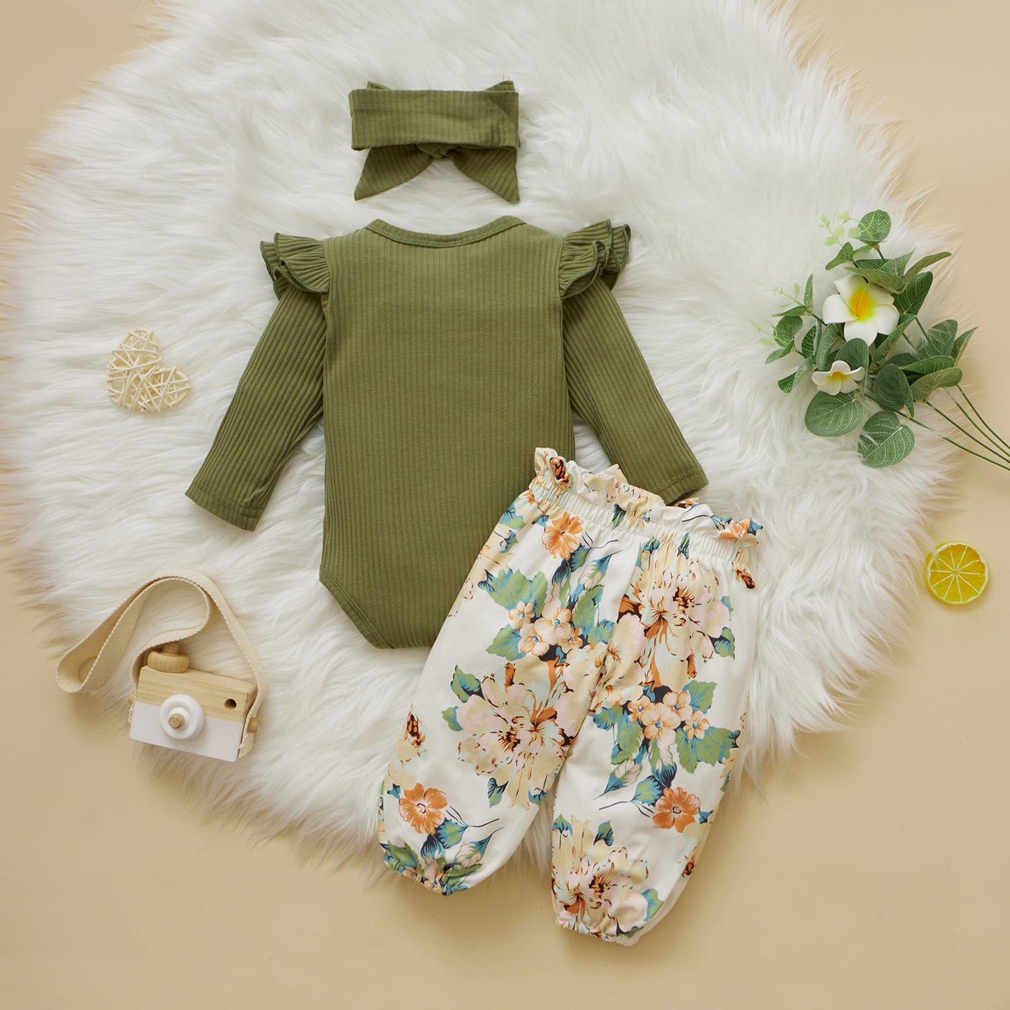 3-Piece Baby Floral Suits Pawlulu