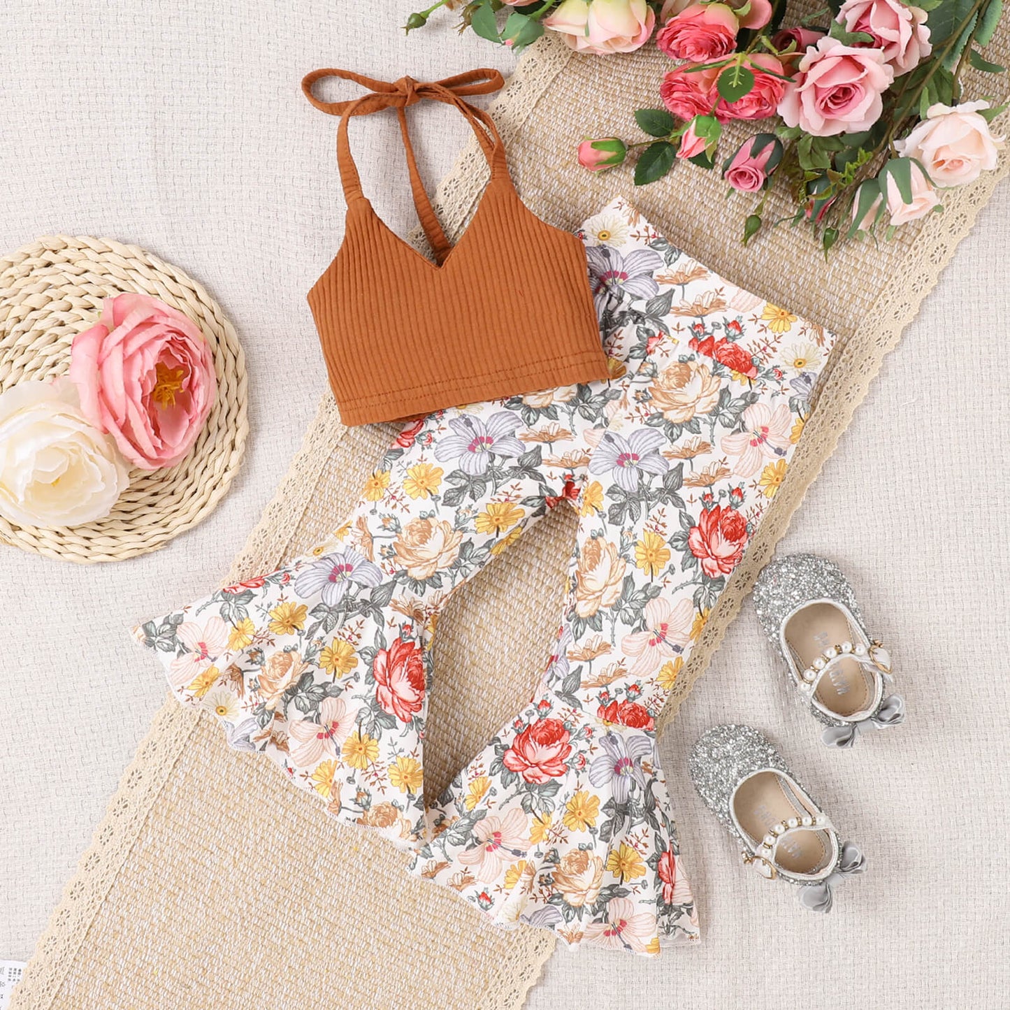 Baby Girl Floral Boho Sun-Top Suit
