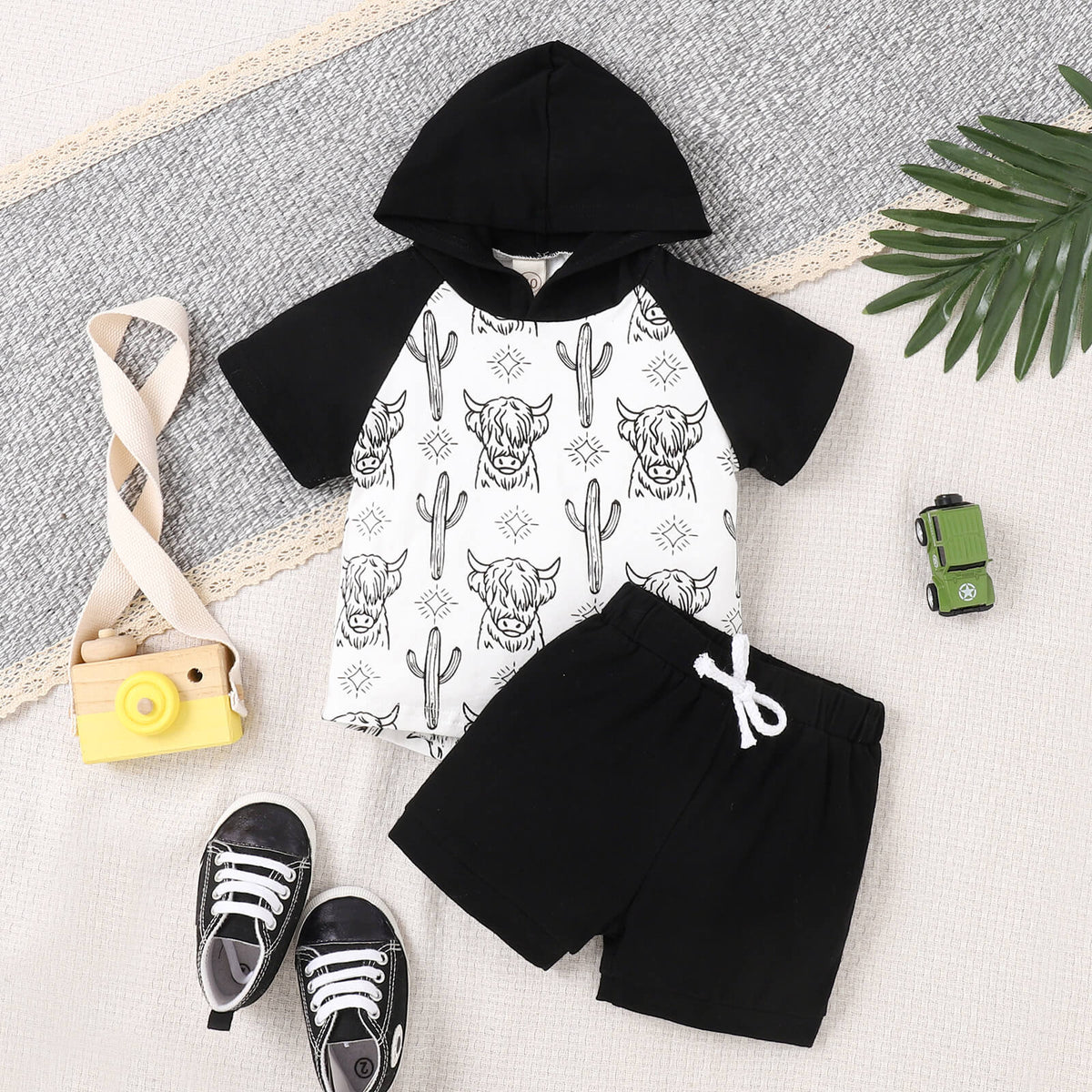Boy Cowboy Hoody Summer Suit