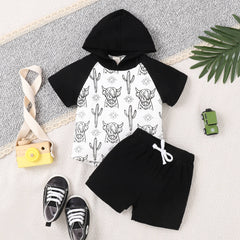 Boy Cowboy Hoody Summer Suit