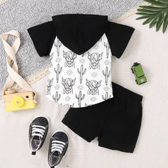 Boy Cowboy Hoody Summer Suit