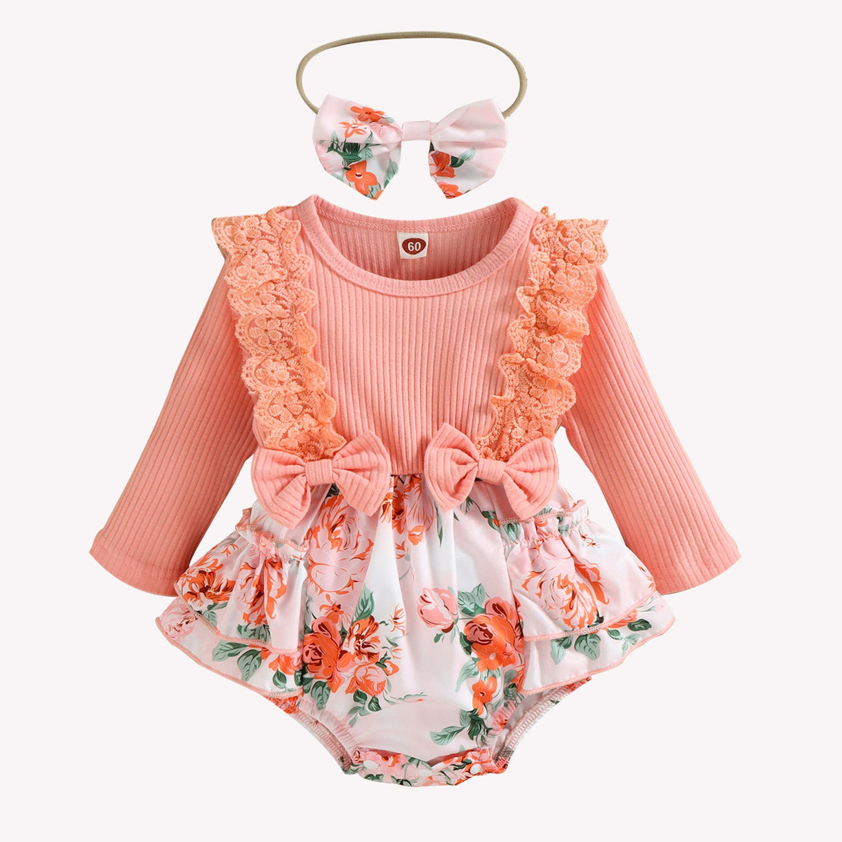 2-Piece Baby Lace Romper Pawlulu