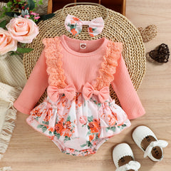 2-Piece Baby Lace Romper Pawlulu