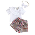3-Piece Baby Girl Lattice Suits Pawlulu