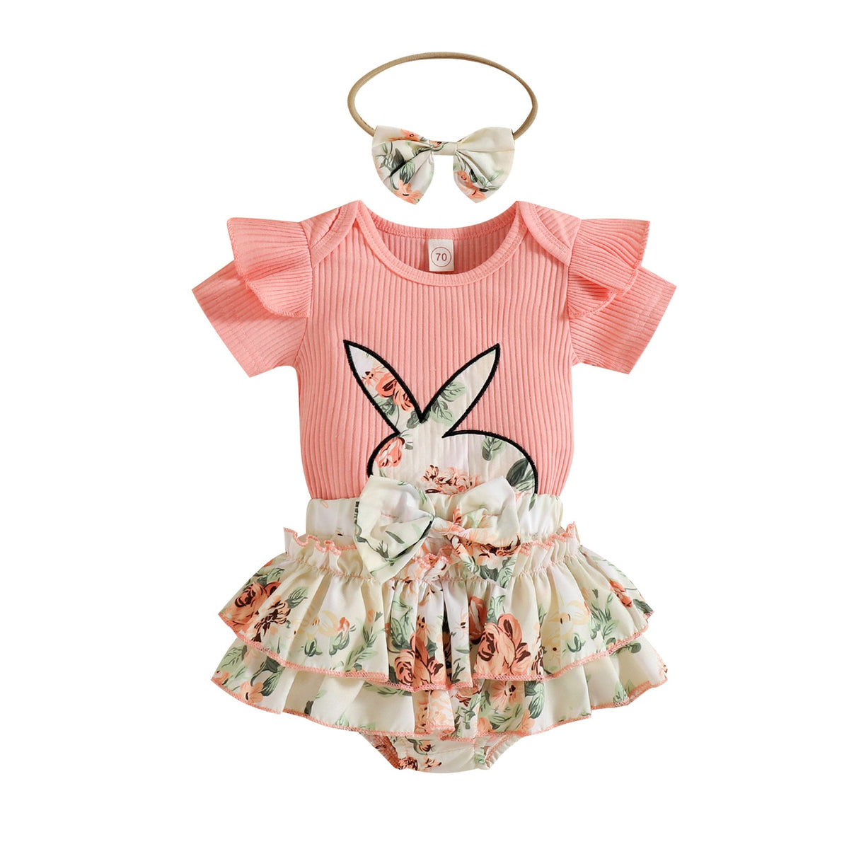 Cute Bunny Embroidered Suit Pawlulu