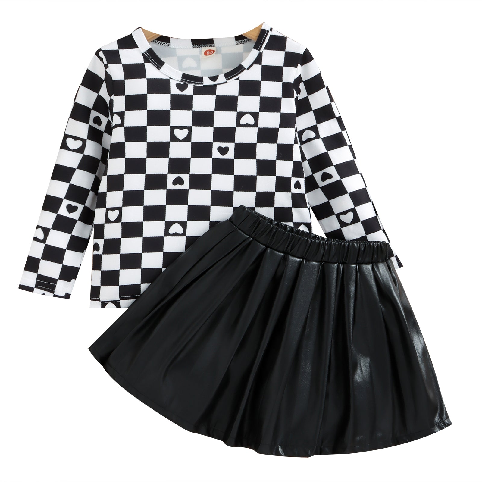 Kid Girl Checkerboard Skirt Pawlulu