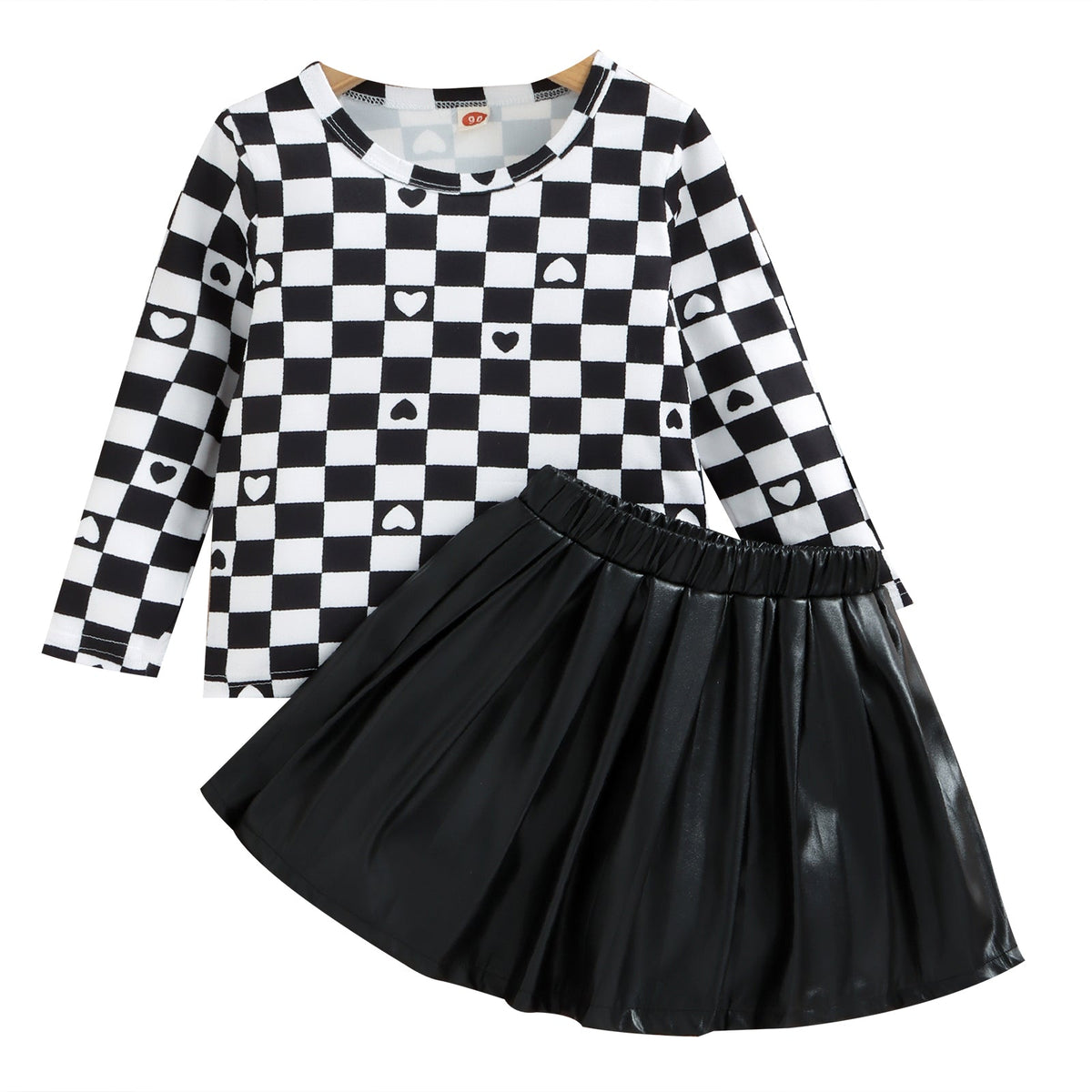 Kid Girl Checkerboard Skirt Pawlulu