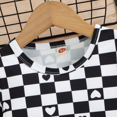 Kid Girl Checkerboard Skirt Pawlulu