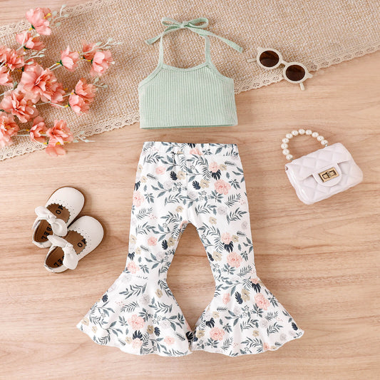 2-piece Toddler Girl Boho Floral Suit