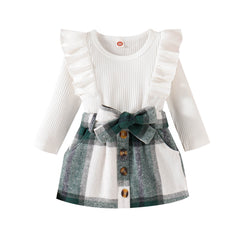 Toddler Plaid Skirt Set Pawlulu