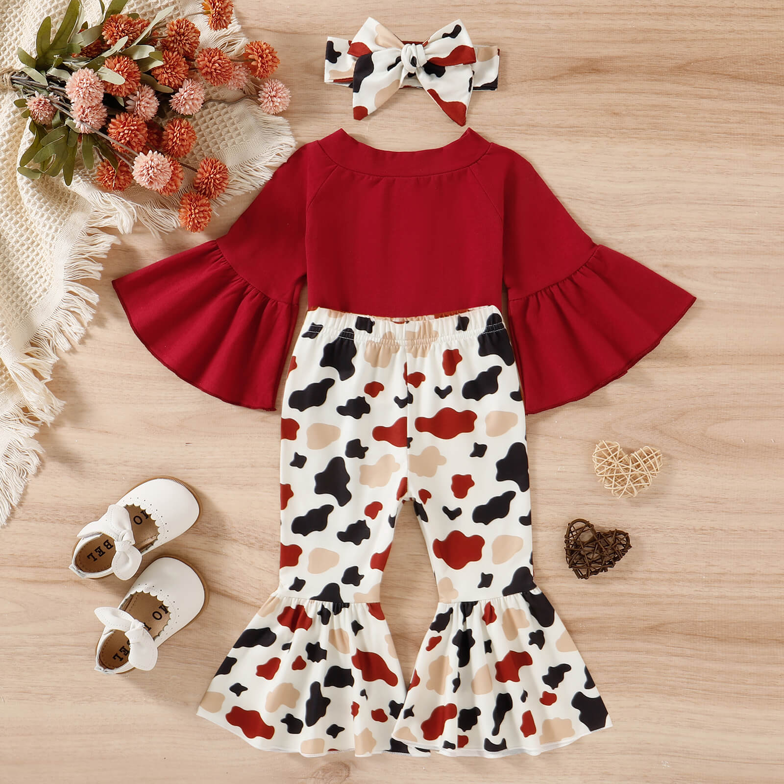 3-Piece Toddler Flares Set Pawlulu