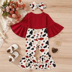 3-Piece Toddler Flares Set Pawlulu