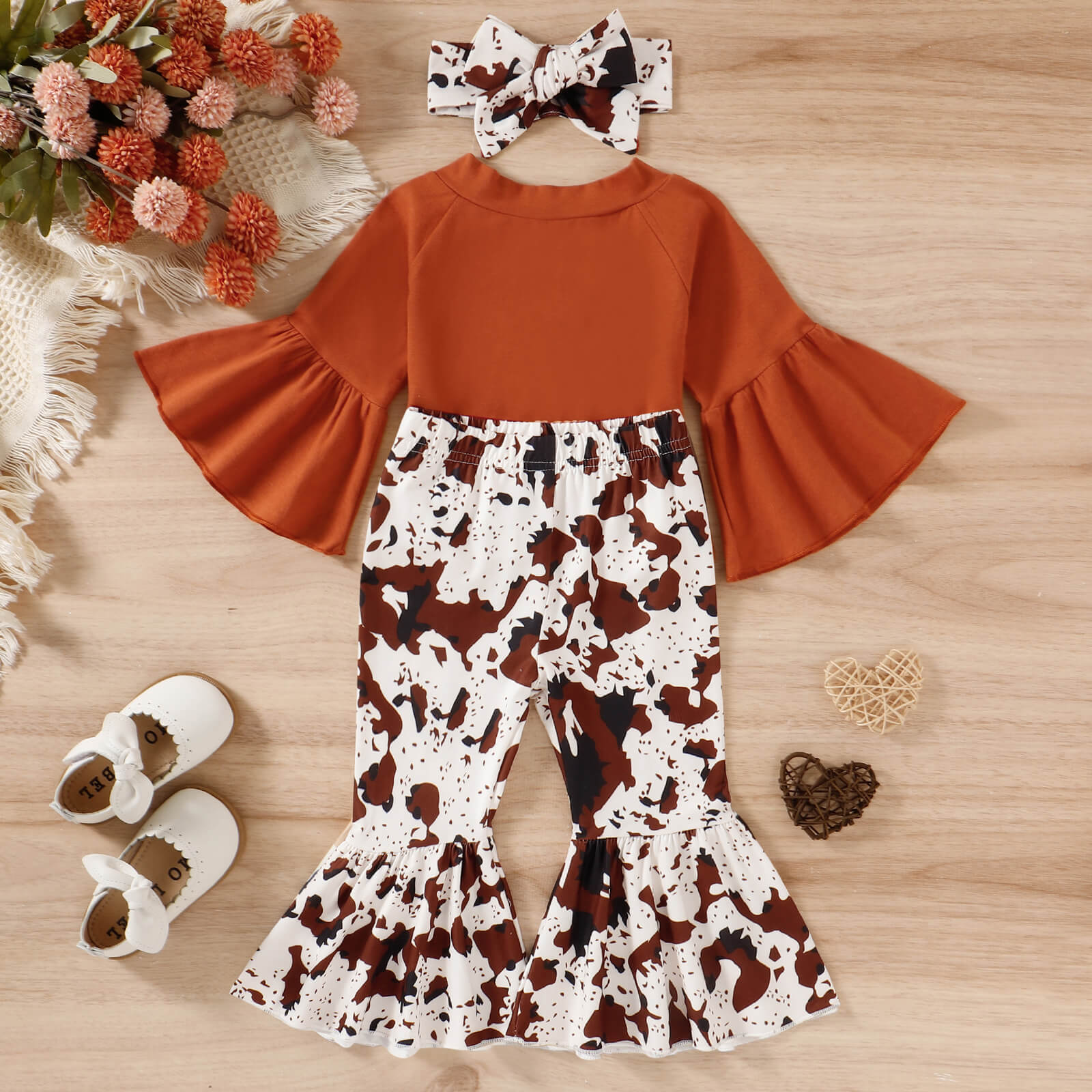 3-Piece Toddler Flares Set Pawlulu