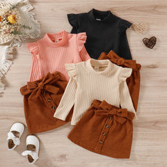 Toddler Corduroy Skirt Set Pawlulu