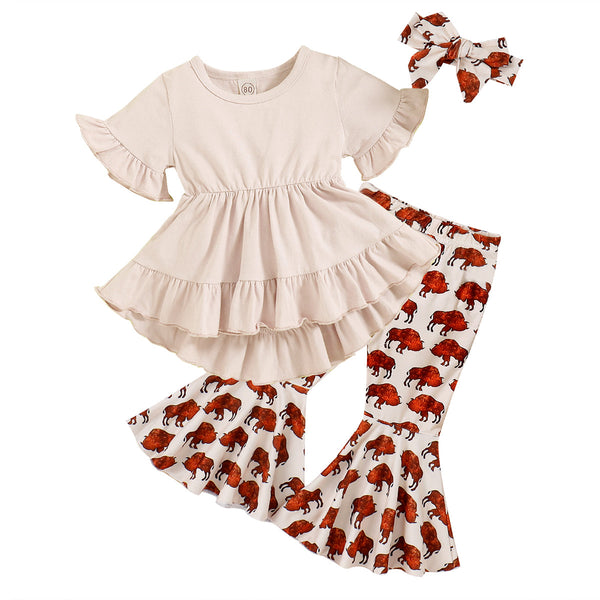 3-piece Toddler Flared Sets Pawlulu