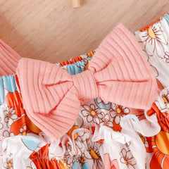 3-piece Baby Girl Floral Sweet Floral Suit