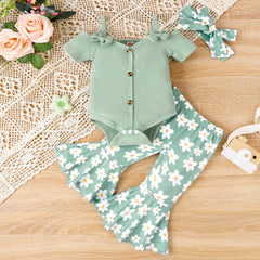 Baby Two-color Bow Set