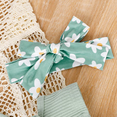 Baby Two-color Bow Set