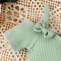 Baby Two-color Bow Set