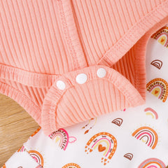 Baby Two-color Bow Set