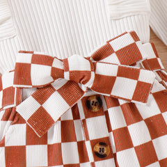 Toddler Checkerboard Skirt Set Pawlulu