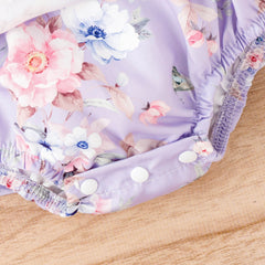 Sweet Baby Gril Floral Romper Dress with Headband