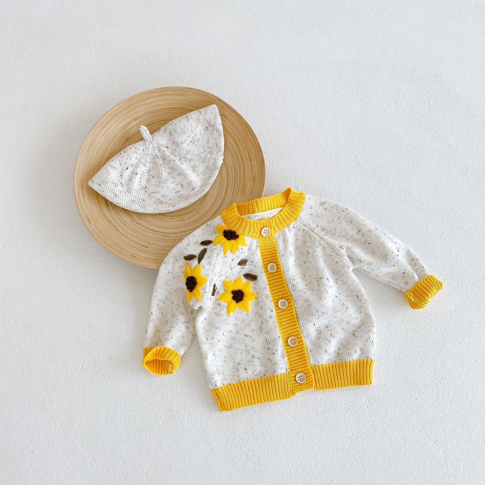 Baby Sunflower Sweater Romper Pawlulu