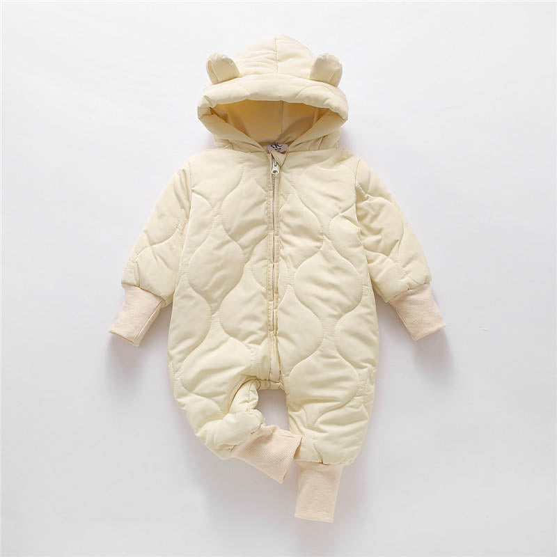 Baby Thin Bear Hooded Romper Pawlulu