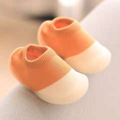Baby Solid Color Stitching Socks Floor Shoes Pawlulu