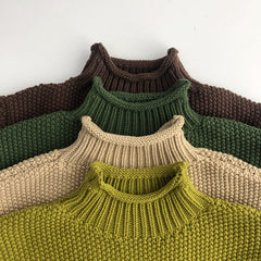 Toddler Solid Color Sweaters Pawlulu