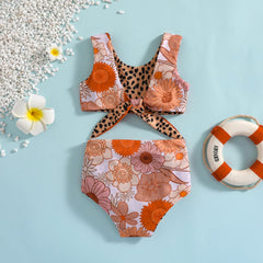 2-Piece Floral Printed Swimsuit Pawlulu
