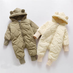 Baby Thin Bear Hooded Romper Pawlulu