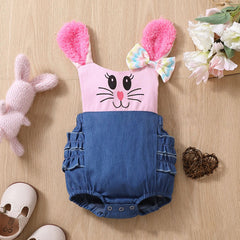 Baby Bunny Embroidered Romper Pawlulu