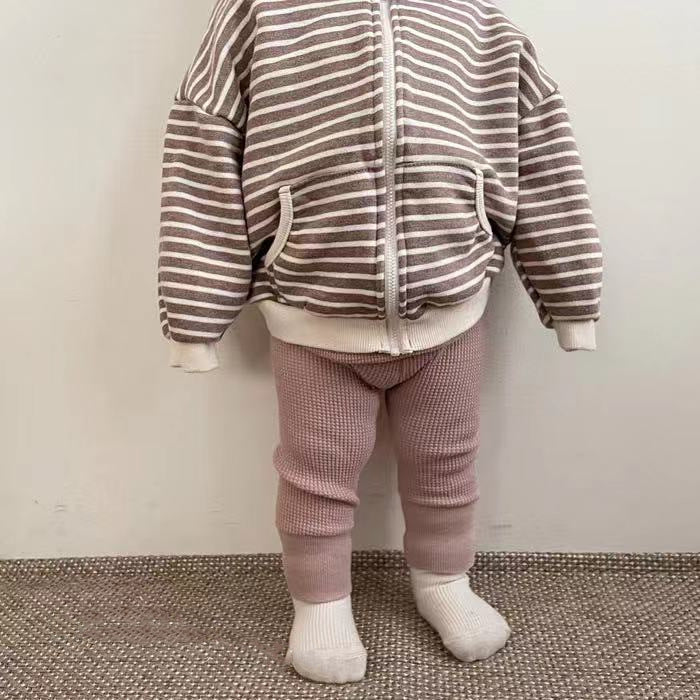 Baby Striped Hooded Coat Pawlulu