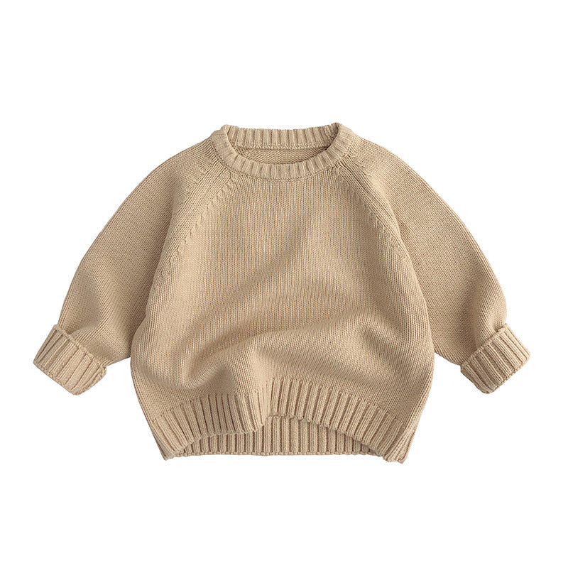 Toddler Solid Color Sweaters Pawlulu
