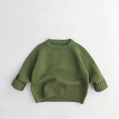 Toddler Solid Color Sweaters Pawlulu