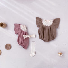 Baby Cotton Linen Rompers Pawlulu