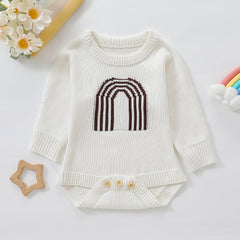 Baby Rainbow Knit Rompers Pawlulu