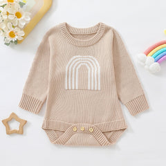 Baby Rainbow Knit Rompers Pawlulu