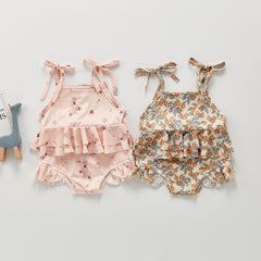 Baby Girl Floral Sling Swimsuit Pawlulu