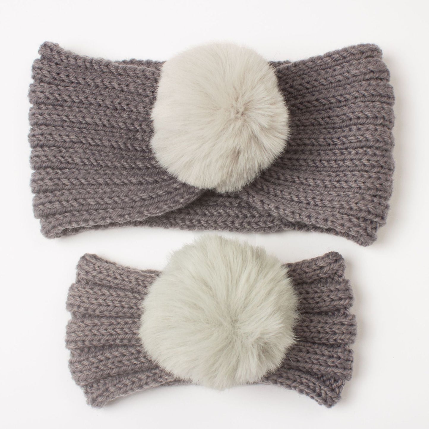 Knit Fur Ball Headband Pawlulu