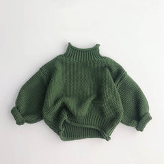 Toddler Solid Color Sweaters Pawlulu