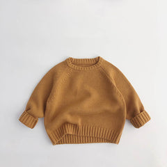 Toddler Solid Color Sweaters Pawlulu