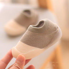 Baby Solid Color Stitching Socks Floor Shoes Pawlulu