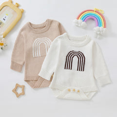 Baby Rainbow Knit Rompers Pawlulu